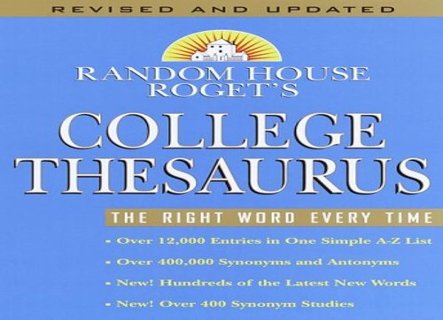 Random House Roget's College Thesaurus
