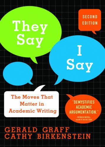 "They Say / I Say"