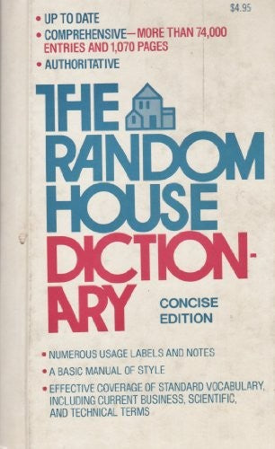 Random House Dictionary Concise Ed#