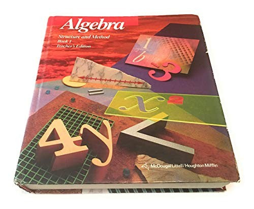 Algebra Structure and Method, Book 1