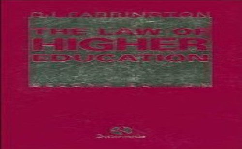 The Law of Higher Education