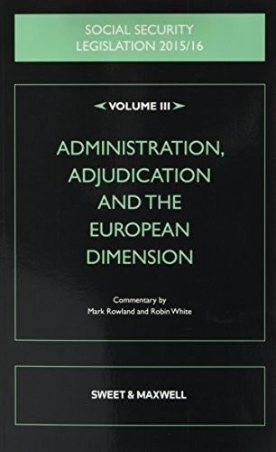 Social Security Legislation 2015/16 Volume 3