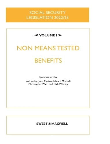Social Security Legislation 2022/23 Volume I