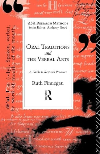 Oral Traditions and the Verbal Arts