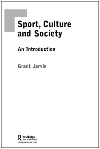 Sport, Culture and Society
