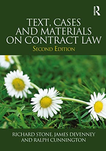 Text, Cases and Materials on Contract Law