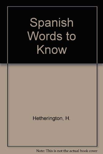 Spanish Words to Know
