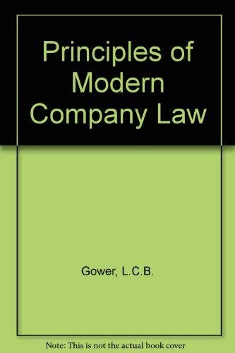 Principles of Modern Company Law