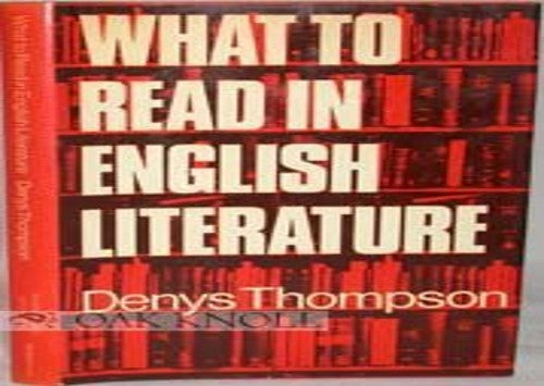 What to Read in English Literature