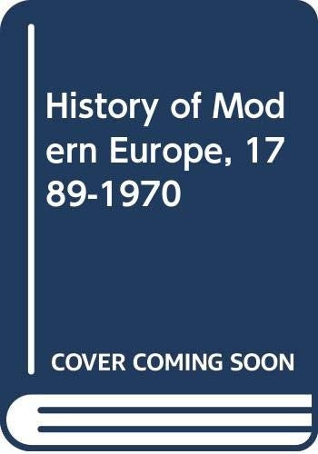 History of Modern Europe, 1789-1970