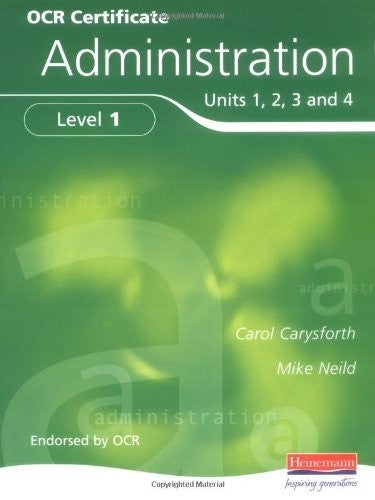 OCR Certificate In Administration Level 1 Student Book