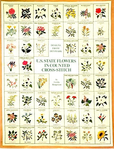 United States State Flowers in Counted Cross-stitch