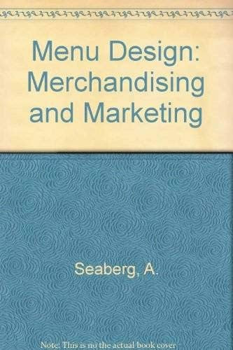 Menu Design, Merchandising and Marketing