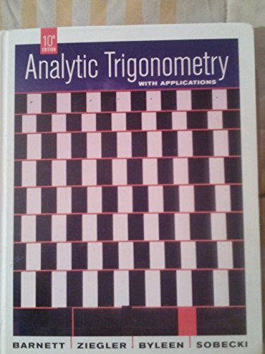 Analytic Trigonometry with Applications