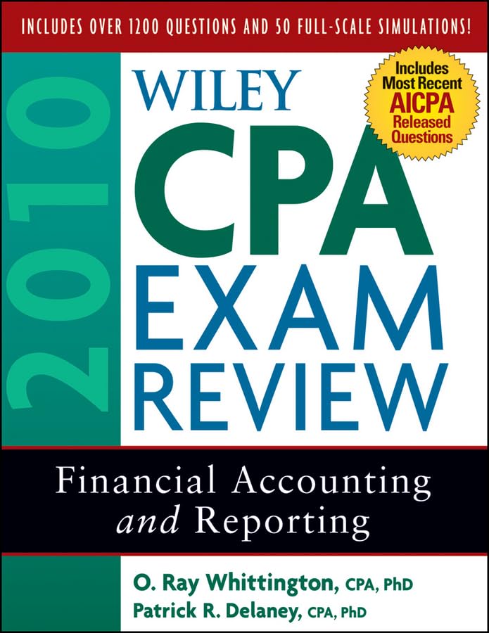 Wiley CPA Exam Review 2010, Financial Accounting and Reporting