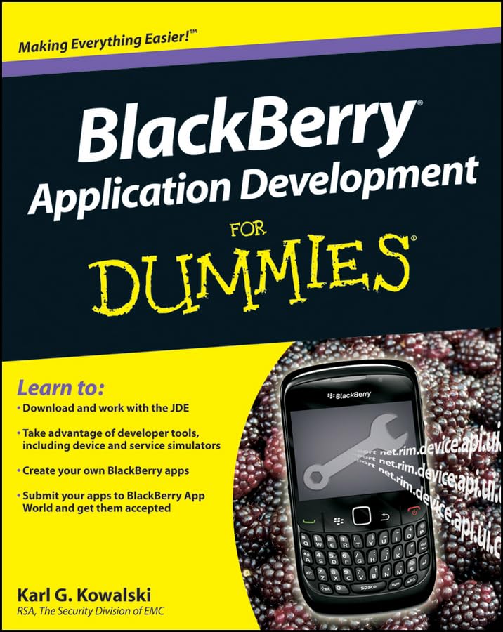 Blackberry Application Development For Dummies