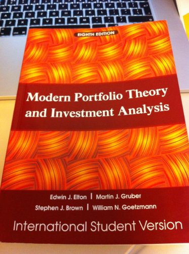 Modern Portfolio Theory and Investment Analysis