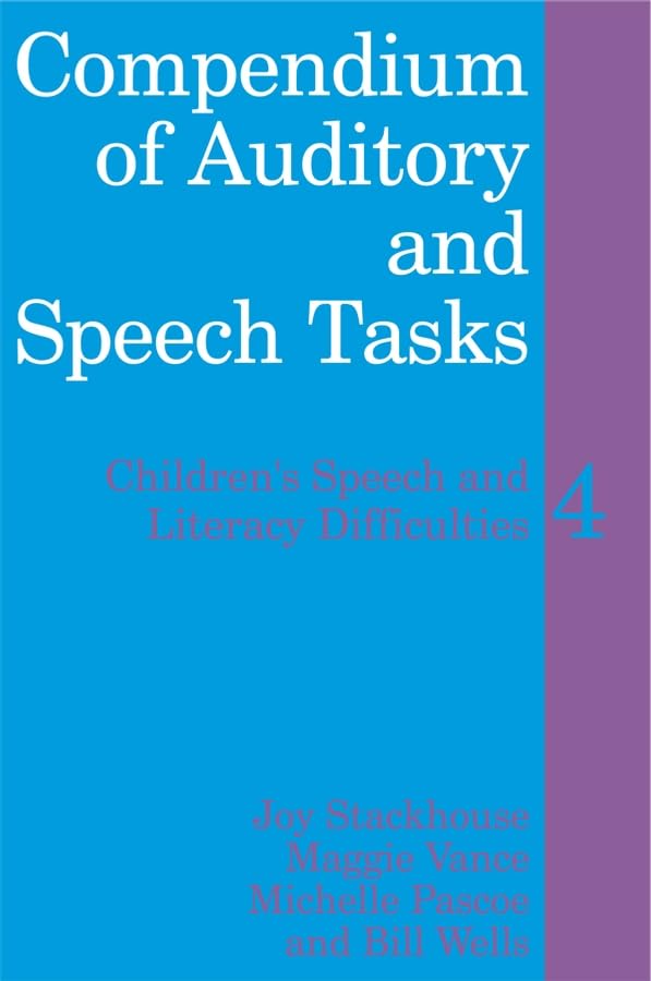 Compendium of Auditory and Speech Tasks, with CD-ROM