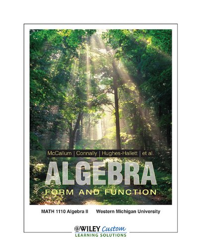 Algebra Form and Function Algerbra Form and Function Math  Algebra II Western Michigan University
