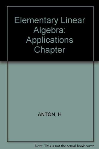 Elementary Linear Algebra
