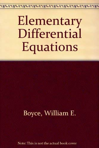 Elementary Differential Equations