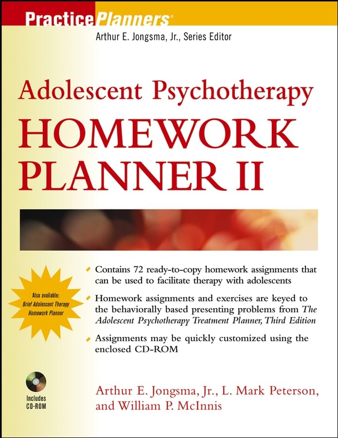 Adolescent Psychotherapy Homework Planner