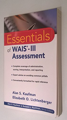 Essentials of WAIS-III Assessment