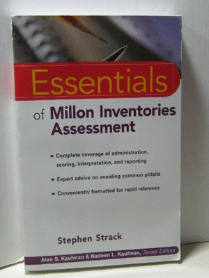 Essentials of Millon Inventories Assessment