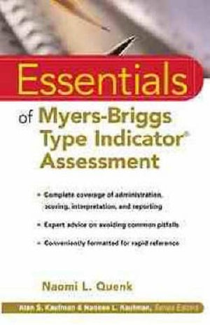 Essentials of Myers-Briggs Type Indicator Assessment