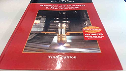 Materials and Processes in Manufacturing