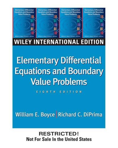 Elementary Differential Equations and Boundary Value Problems
