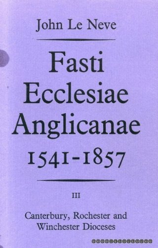 Fasti Ecclesiae Anglicanae, 1541-1857
