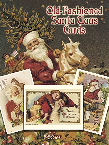 Old-Fashioned Santa Claus Postcards in Full Colour