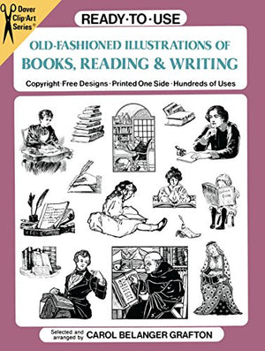Ready-to-Use Old-Fashioned Illustrations of Books, Reading and Writing