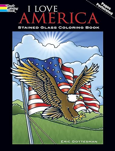 I Love America Stained Glass Colori