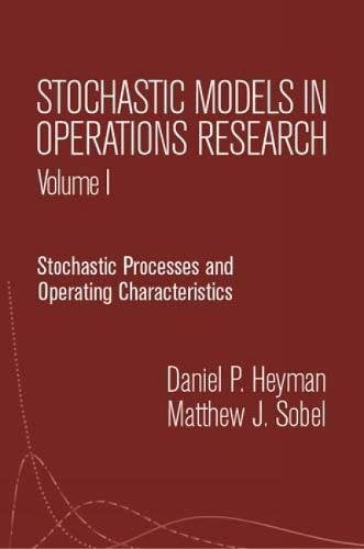 Stochastic Models in Operations Res