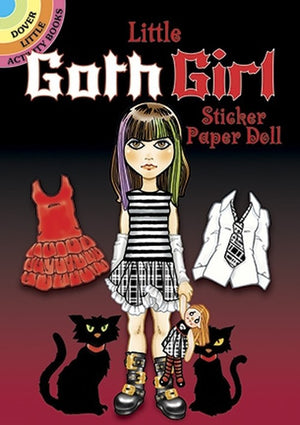 Little Goth Girl Sticker Paper Doll