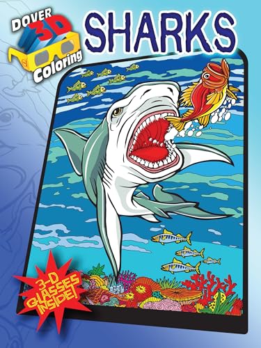 3-D Coloring Book - Sharks
