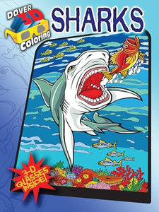 3-D Coloring Book - Sharks 