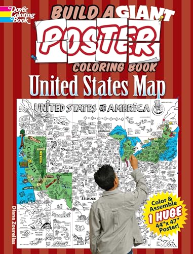 Build a Giant Poster Coloring Book--United States Map