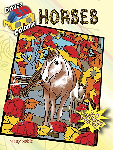 3-D Coloring Book - Horses