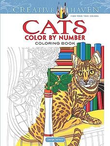 Creative Haven Cats Color by Number Coloring Book 