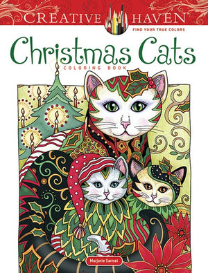 Creative Haven Christmas Cats Coloring Book