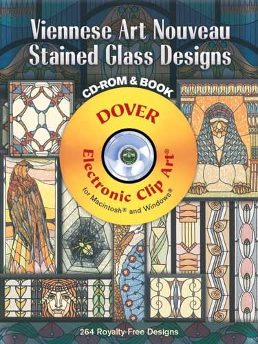 Viennese Art Nouveau Stained Glass Designs CD-ROM and Book