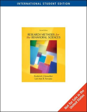 Research Methods for the Behavioral Sciences