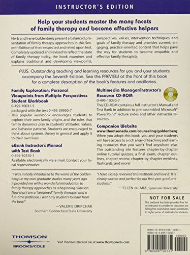By Herbert Goldenberg, Irene Goldenberg: Family Therapy: An Overview Seventh (7th) Edition