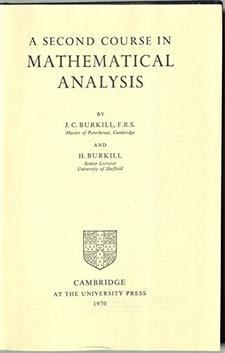 A Second Course in Analysis