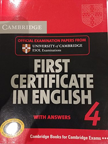Cambridge First Certificate in English 4 for Updated Exam Student's Book with answers