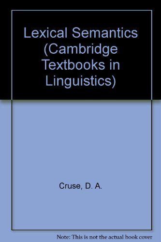 Lexical Semantics