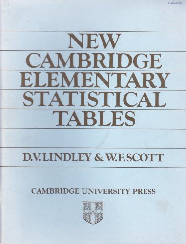New Cambridge Elementary Statistical Tables 1ed